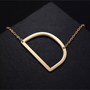 Initial “D” Gold Plated Necklace